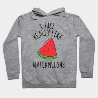 I Just Really Like Watermelons Funny Hoodie